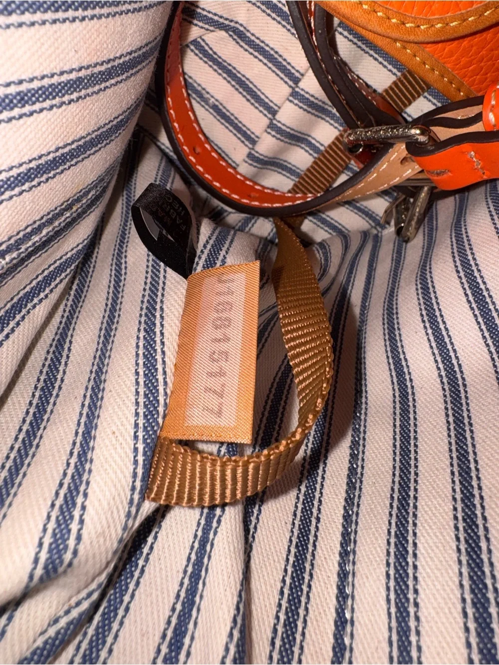 Dooney & Bourke Orange Leather Satchel with Matching Wallet